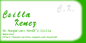 csilla kenez business card